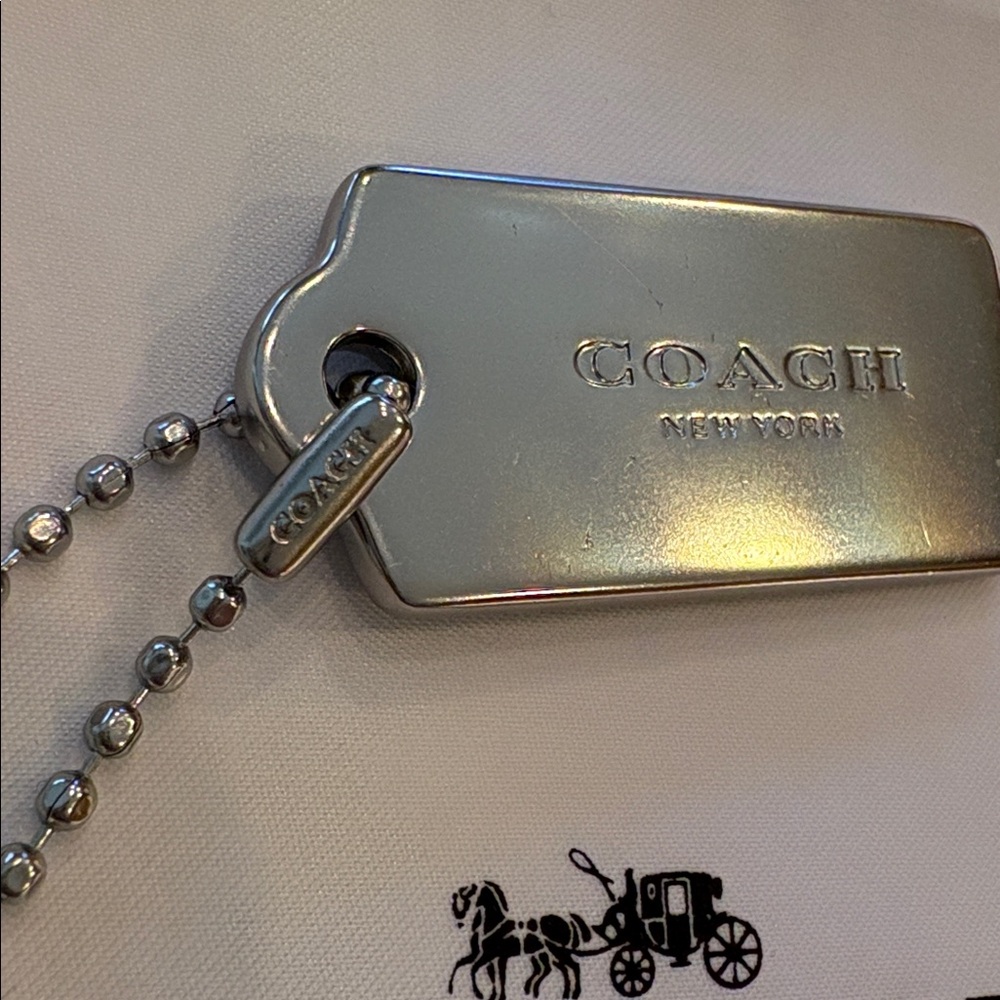 Coach Silver Metal Hangtag EUC - Picture 2 of 6